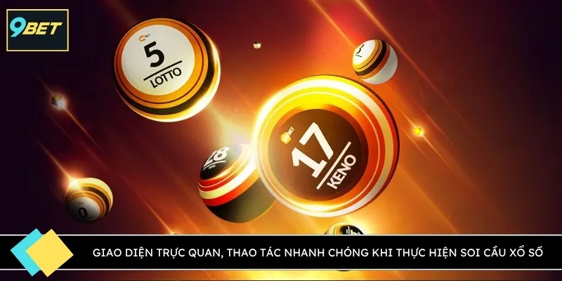 Giao diện trực quan, thao tác nhanh chóng khi thực hiện soi cầu xổ số